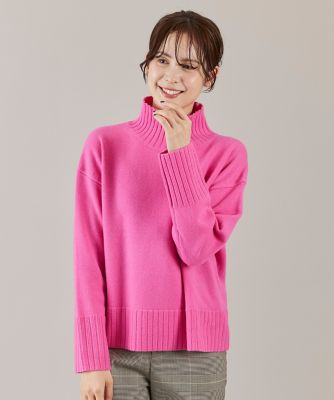 大きいサイズ》ハイネックプルオーバーニット（7154170849