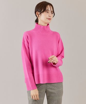 新品❤️CPGピンク ハイネック 大きいサイズ》ハイネックプルオーバーニット（7154170849
