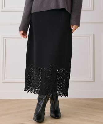 レースニットスカート（7154175056） | INED (Women)/イネド