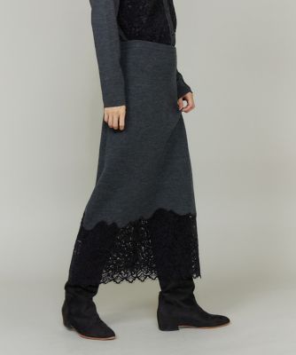 ＜INED (Women)＞レースニットスカート（７１５４１７５０５６）