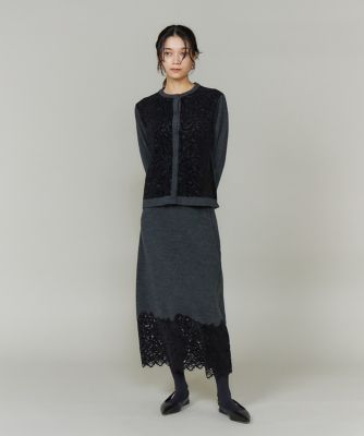 レースニットスカート（7154175056） | INED (Women)/イネド