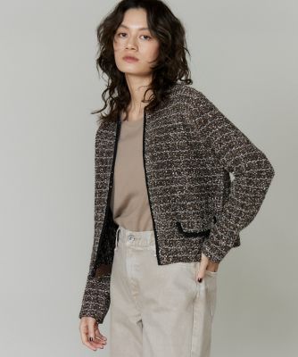 フォクシー　ツイードニットカーディガン　40 楽天市場】【フォクシー】Foxey ツイード ニットカーディガン