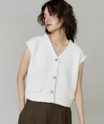 ＜INED (Women)＞ツイード風ジレ（７１５４１７９０４１）