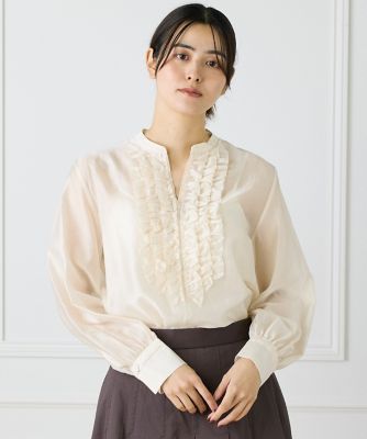 ＜INED (Women)＞ラッフルブラウス（７１５４１８２０１５）