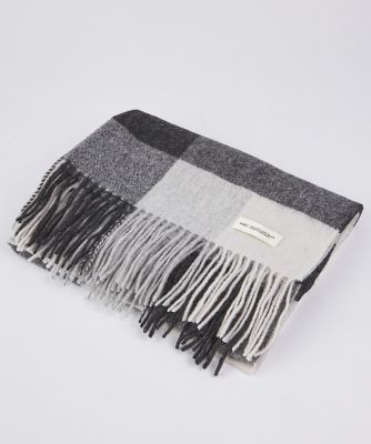 ＜INED (Women)＞チェック柄ウール１００％ストール（７１５４２８３６０２）