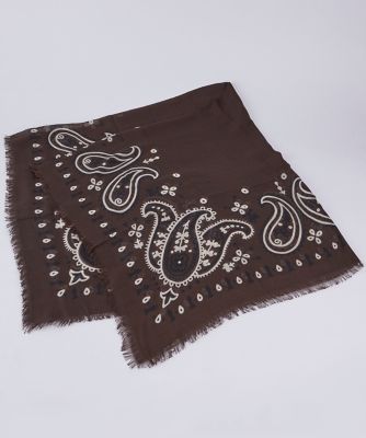 ETRO シルク バンダナ キルティング中綿ベスト チャコール 38 バンダナ柄ストール（7154283608） | INED (Women)/イネド