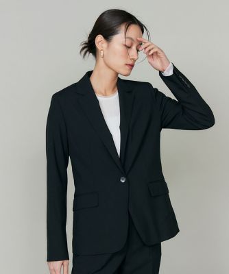 INED L (Women/大きいサイズ)/イネドＬ 《大きいサイズ》オゾン防縮加工シングルジャケット（７１６０１４１８０２）