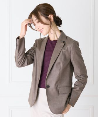 大きいサイズ》シングルテーラードジャケット《Loro Piana