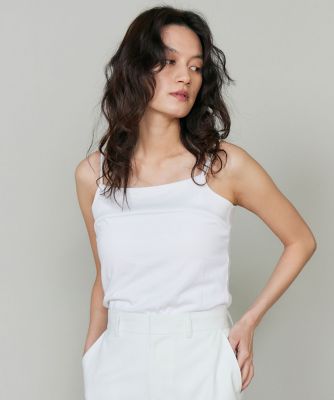 INED L (Women/大きいサイズ)/イネドＬ 《大きいサイズ》スビンＭＩＸコットンサテン切り替えキャミソール《スビン綿ＭＩＸ天竺／Ａ－ＧＩＲＬ&rsquo;Ｓ　》（７１６０１９０８１５）