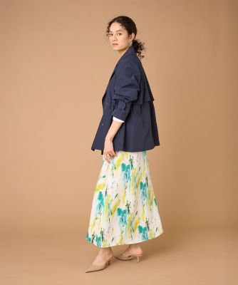 トレンチジャケット SWANLAKE ロングチューリップトレンチコート[CO-1020/CAMEL]