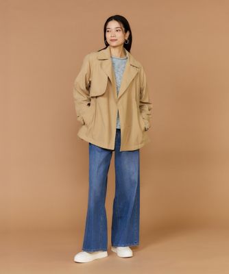 ショートトレンチジャケット（7161114001） | INED (Women
