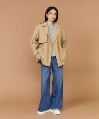 ショートトレンチジャケット（7161114001） | INED (Women