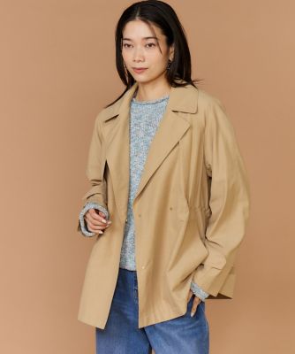 ＜INED L (Women/大きいサイズ)＞《大きいサイズ》ショートトレンチジャケット（７１６１１１４８０１）