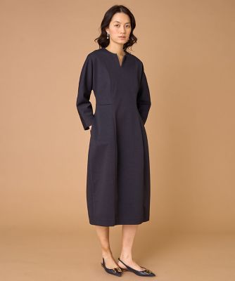 大きいサイズ》キーネックワンピース（7161121805） | INED
