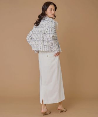 ノーカラーツイードジャケット《LINTON》（7161141005