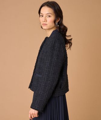 ノーカラーツイードジャケット《LINTON》（7161141005