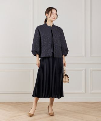 【新品】ラルフローレン　ノーカラージャケット　ブラック　フォーマル　大きいサイズ 大きいサイズ》ジャカードノーカラージャケット（7161141804