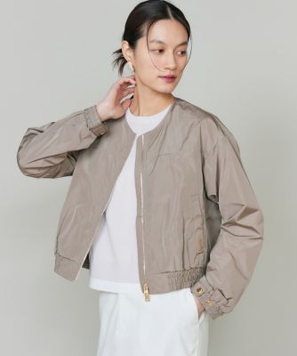 極美品❤︎24AW Sono ノーカラージャケット パール オーバーサイズ 撥水 ノーカラーブルゾン ELYS JACKET《WOOLRICH