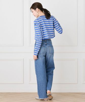 ワイドストレートデニムパンツ THE NIECE MID－RISE