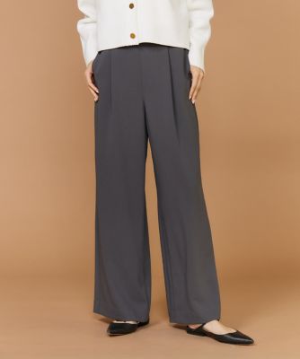 ＜INED L (Women/大きいサイズ)＞《大きいサイズ》イージーワイドパンツ（７１６１１６１８０７）