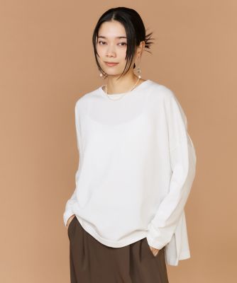 ＜INED L (Women/大きいサイズ)＞《大きいサイズ》オーバーサイズクルーネックニット（７１６１１７０８０７）