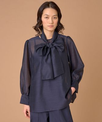 2WAYボウタイブラウス（7161182002） | INED (Women