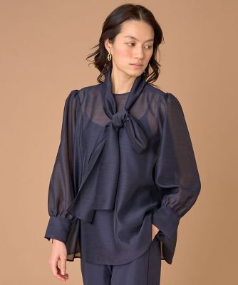 2WAYボウタイブラウス（7161182002） | INED (Women