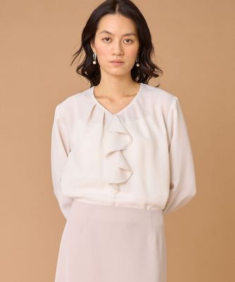 ＜INED (Women)＞ラッフルブラウス（７１６１１８２００４）