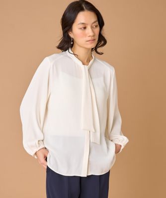 ＜INED (Women)＞ボウタイブラウス（７１６１１８２００６）
