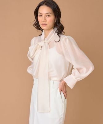 大きいサイズ》2WAYボウタイブラウス（7161182802