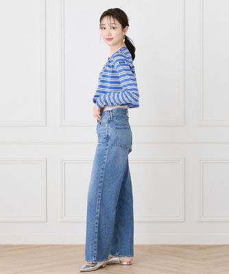 ルミノア ボーダーショートカーディガン SHORT CARDIGAN