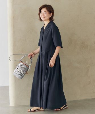 三尋木奈保コラボ》テーラードカラーワンピース《着丈が選べる