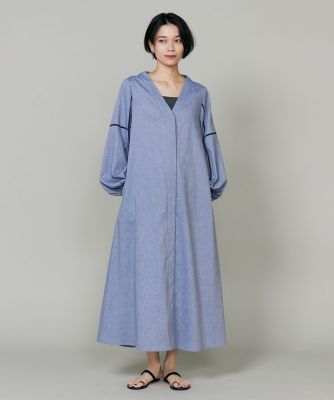 Vネックシャンブレーワンピース（7162121014） | INED