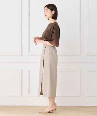 ラップ風ストレートシルエットスカート（7162152020