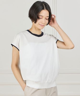 INED L (Women/大きいサイズ)/イネドＬ 《大きいサイズ》フレンチスリーブニット（７１６２１７０８２１）