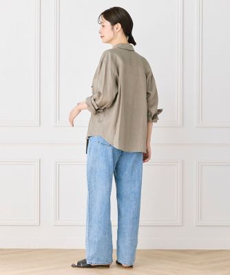INED - 【夏物 新入荷】新品未使用品‡INED/イネド‡リネンレギュラーカラーシャツ/タグ付き/無地/長袖 ピンク レディース 9 夏春 915042 リネンレギュラーカラーシャツ｜涼しく気品を纏う、大人の艶感ブラウス