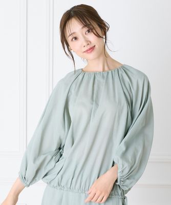 ブラウジングギャザーブラウス（7162182018） | INED (Women 