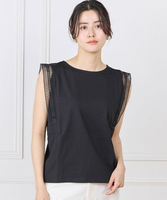 レースノースリーブカットソー（7162190020） | INED (Women
