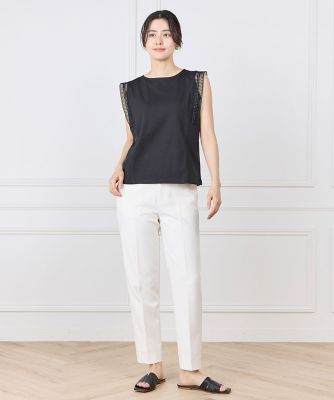 レースノースリーブカットソー（7162190020） | INED (Women