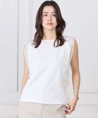 レースノースリーブカットソー（7162190020） | INED (Women