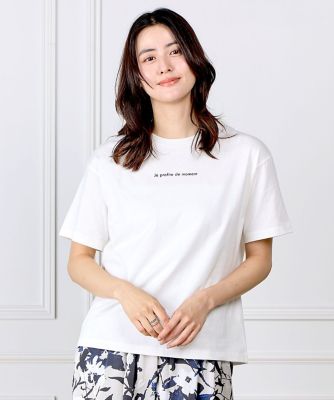 INED (Women)/イネド プリントロゴＴシャツ（７１６２１９００２１）
