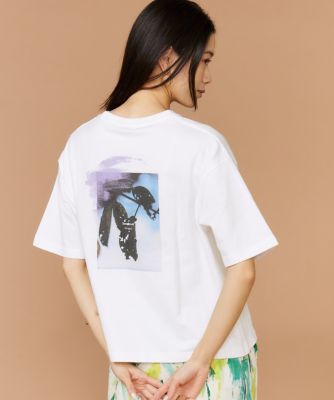 ＜SUPERIOR CLOSET (Women)＞半袖Ｔシャツ　バックプリント《ｍａｎｉｐｕｒｉ》（７１６２１９０６０４）