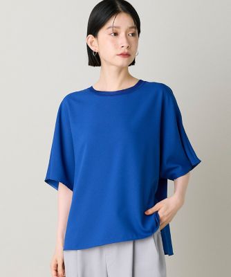 大きいサイズ》ジョーゼットドルマンスリーブカットソー《吸水速乾