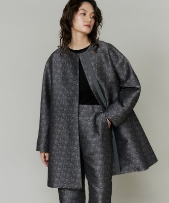 ＜la veille by SUPERIOR CLOSET (Women)＞ノーカラーＡラインコート（８０５０１１４９０２）