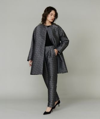 ノーカラーAラインコート（8050114902） | la veille