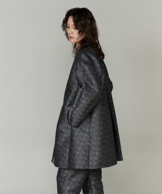 ノーカラーAラインコート（8050114902） | la veille