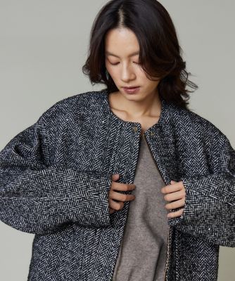 ノーカラーブルゾン（8050144911） | la veille by SUPERIOR