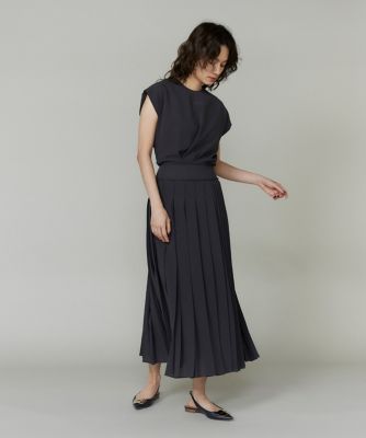 大きいサイズ》アシンメトリープリーツスカート