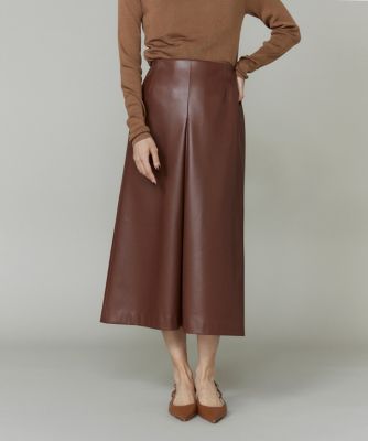 フェイクレザースカート FONT LAB】アシンメトリーフェイクレザースカート｜ファッション通販