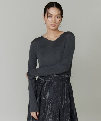 ＜la veille by SUPERIOR CLOSET (Women)＞シルクリブプルオーバー（８０５０１７０９１８）